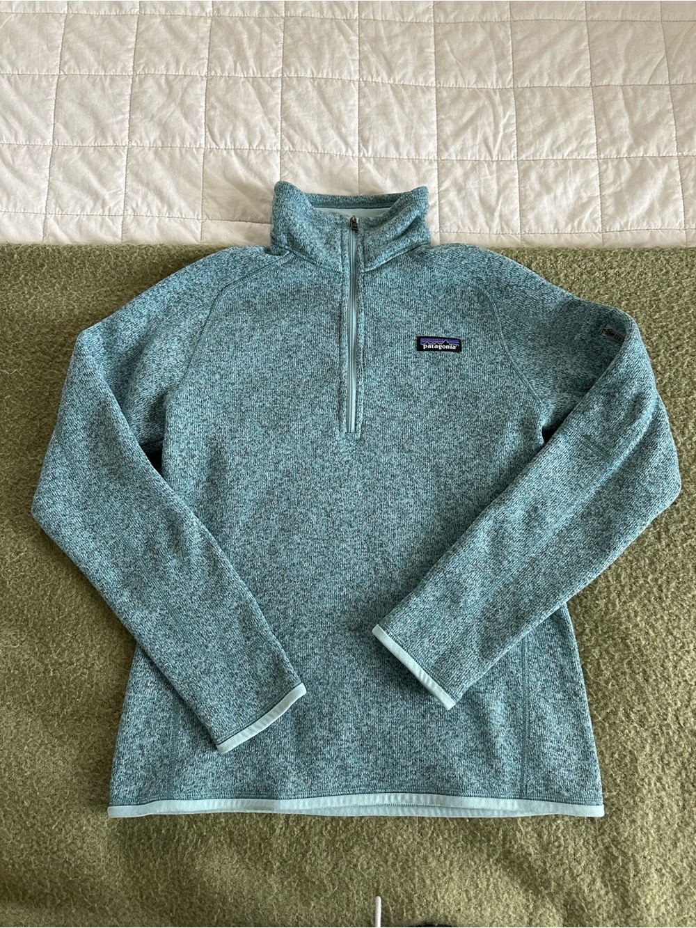 Patagonia Teal Quarter-Zip Fleece